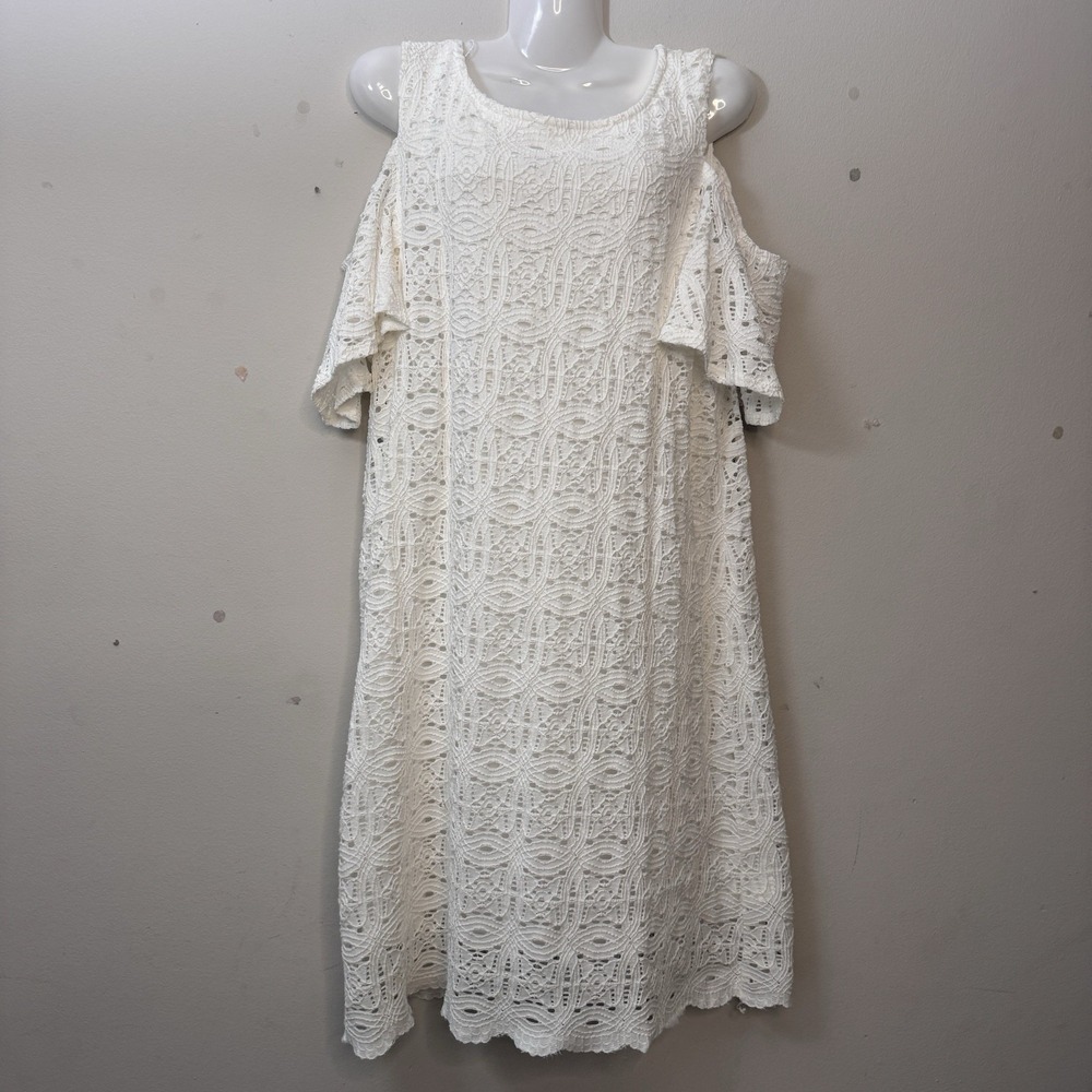 Ronni Nicole Dress Womens Extra Large Crochet Lace Cold Shoulder Capsule 14